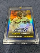 Corbin Carroll Autographed Card Topps Archives Arizona Diamondbacks Oufielder U