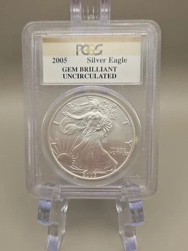 2005 American Silver Eagle $1 Dollar PCGS Gem Brilliant Uncirculated