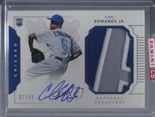2016 Panini National Treasures 87/99 Carl Edwards Jr #162 Auto 0q0