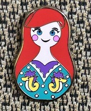 Disney Nesting Dolls Ariel The Little Mermaid Pin Matryoshka Mystery Set