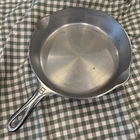 Chrome Plated Griswold Cast Iron Skillet No 8 Erie PA USA 704 Large Block Logo