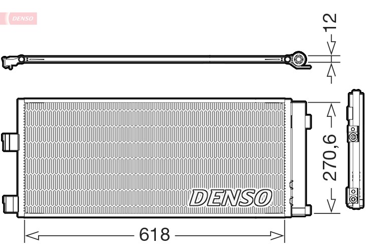 CONDENSER AIR CONDITIONING DCN20052 FOR OPEL CORSA/Hatchback/Van ADAM 1.0L 3cyl