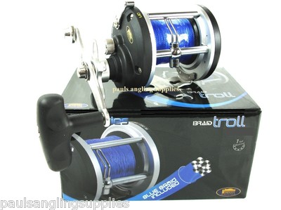  Lineaeffe Boat Multiplier Reel Free Braid Fitted Sea Fishing Saltwater Treated 
