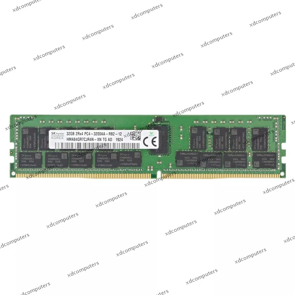 2x 4x 8x Sk Hynix 32GB 3200MHz DDR4 ECC REG RAM PC4-25600 DDR4 Server Memory - Image 2 of 4