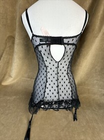 NWT Victoria's Secret Sexy Little Things 34B Black Lingerie~ NEW! Polka Dots