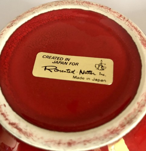 VTG 1960s Rosenthal Netter Ceramic Red Strawberry 6” Sugar Bowl Made In Japan - Picture 14 of 14