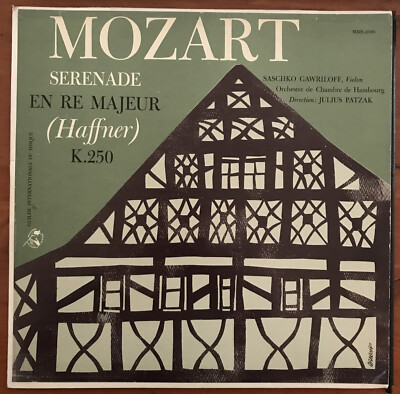 LP 33T MOZART SERENADE D-Dur (Haffner) K.250 [MMS 2106] SEHR GUTER ZUSTAND