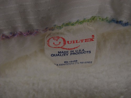 QUILTEX Baby Boy Girl White 3 Balloons Blanket ACRYLIC UNION MADE in USA EUC - Picture 5 of 5