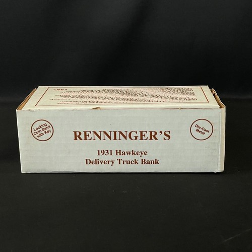 1992 Ertl Die Cast Metal 1931 Hawkeye Delivery Truck Bank by RENNINGER'S MIB - Picture 11 of 12