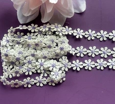 Venise Lace Daisy, 1/2 inch wide select color price per yard