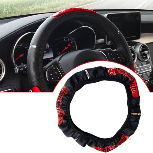 PU Leather Car Steering Wheel Covers Anti-slip Protector Accessories 15''/38cm - Foto 2 di 12