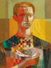 ALEJANDRO OBREGON Art Poster or Canvas Print "SELF-PORTRAIT"