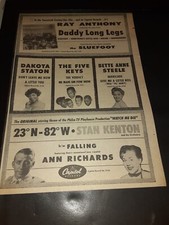 Capitol Records Rare Original 1953 Promo Poster Ad Framed! Stan Kenton