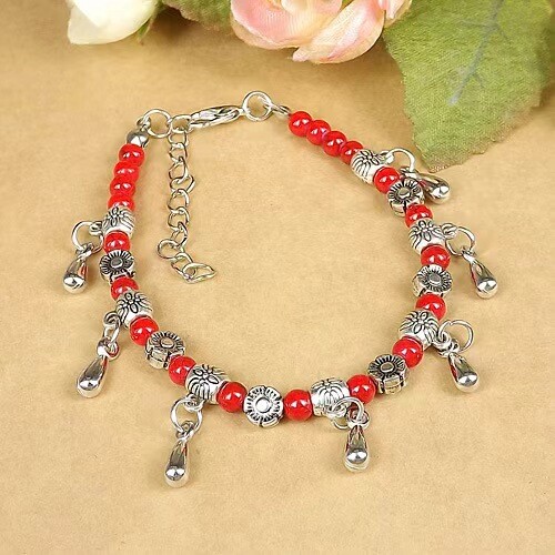 Damenschmuck Tibetisches Silber Armreif mehrfarbig Stein Perle Armband Schmuck - Bild 38 von 48