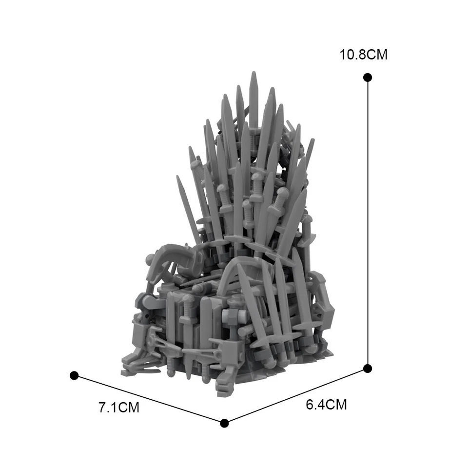 Game of Thrones Iron Throne 226 Pieces Building Blocks Set for Collection - Image 2 of 4