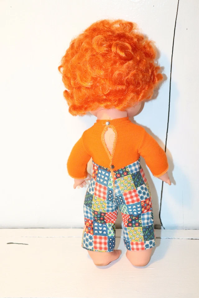 Poupée vintage pouic pouic  CLOWN MIGLIORATI - ITALIE - 34 cms - cheveux orange - Photo 2/2