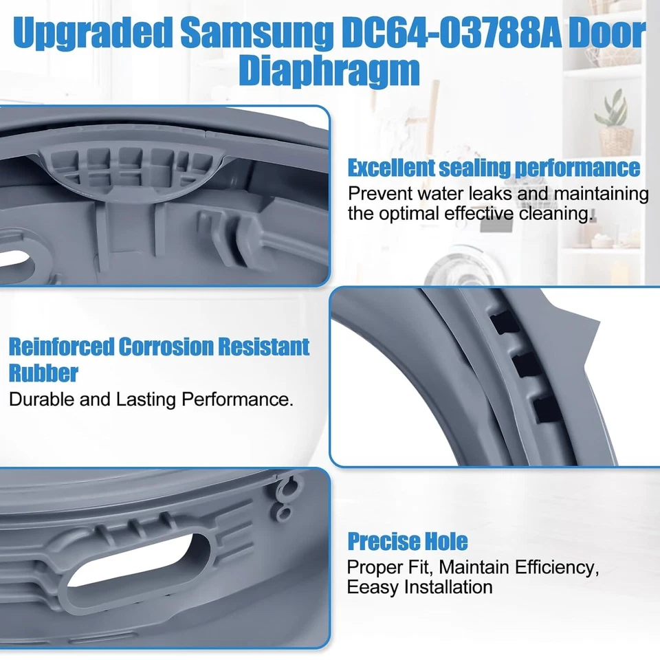 Новый DC64-03788A стиральная машина двери загрузки уплотнение подходит Samsung стиральная машина уплотнение WF45R6300AW/US - Изображение 2 из 4