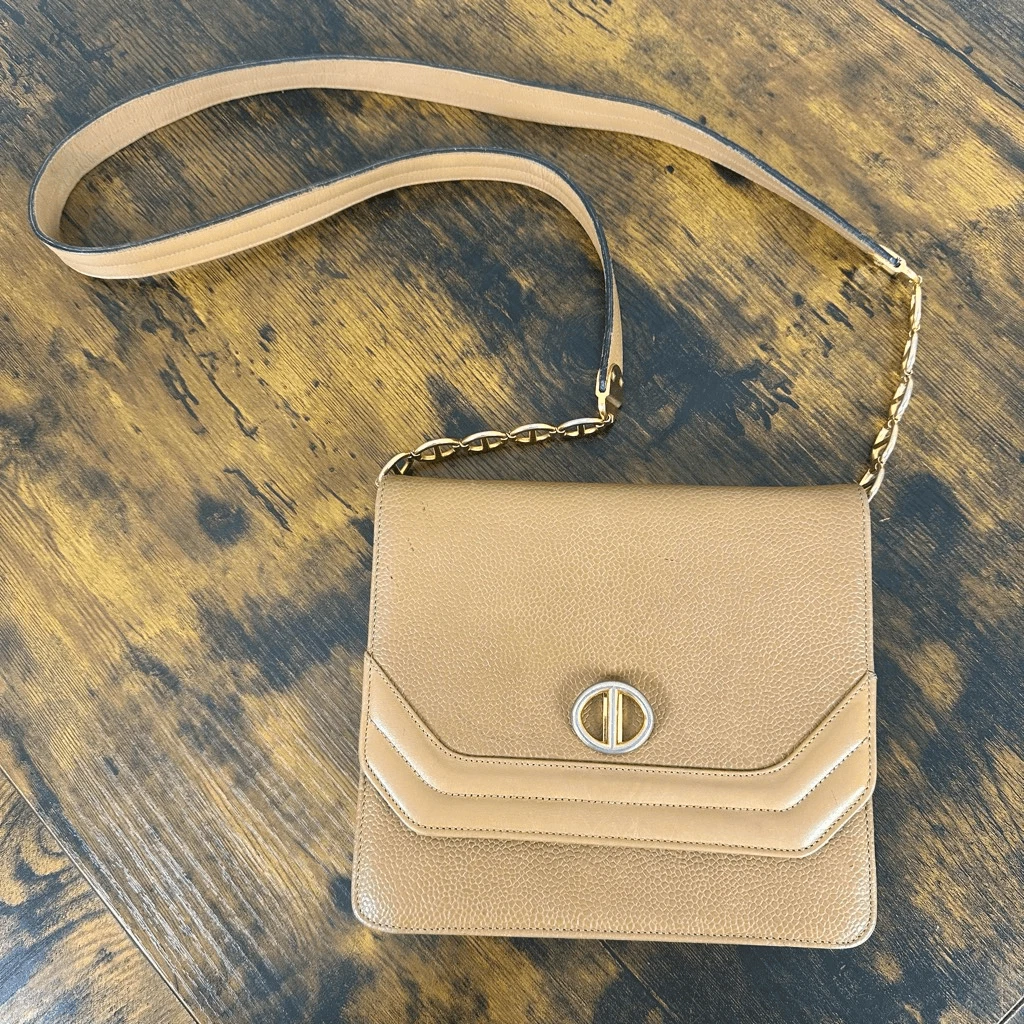 Sac à bandoulière Christian Dior vintage marron clair marron neutre