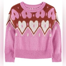 Carters Toddler Heart Mohair-Like Sweater 3T 100% Acrylic NEW
