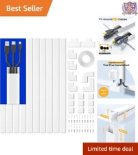 Cord Hider PVC 157in Wall Cover Neat Cable Management TV Safety Easy Install