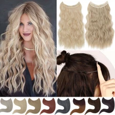 Wire In Hair Extension Elastic Band Miracle Ring Clip in 100% Natural Hairpieces