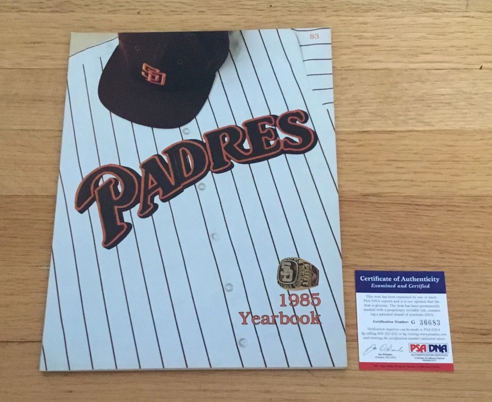 Tony Gwynn San Diego Padres MLB HOF Signed Autograph 1985 Yearbook PSA DNA COA - Image 4 of 4