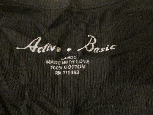 Womens active basic black tank top sz l - Picture 2 of 5