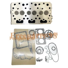 Complete Cylinder Head With Valves + Full Gasket Set Fit for Kubota D722