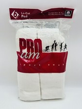 ProAM Sports Socks Lo-cut Ped 6 Pack Shoe Size 8.5 to 12.5
