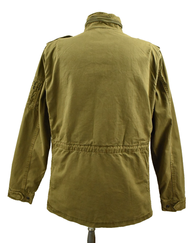 ALPHA INDUSTRIES Mens Jacket Outdoor Collared Green Brown 100% Cotton Coat sz M - Picture 4 of 15