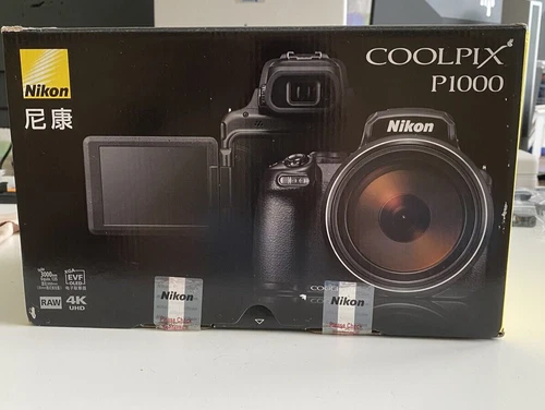 Nikon Coolpix P1000 125x Optical Zoom Camera - 4K UHD, 16MP, Tilt Screen - New