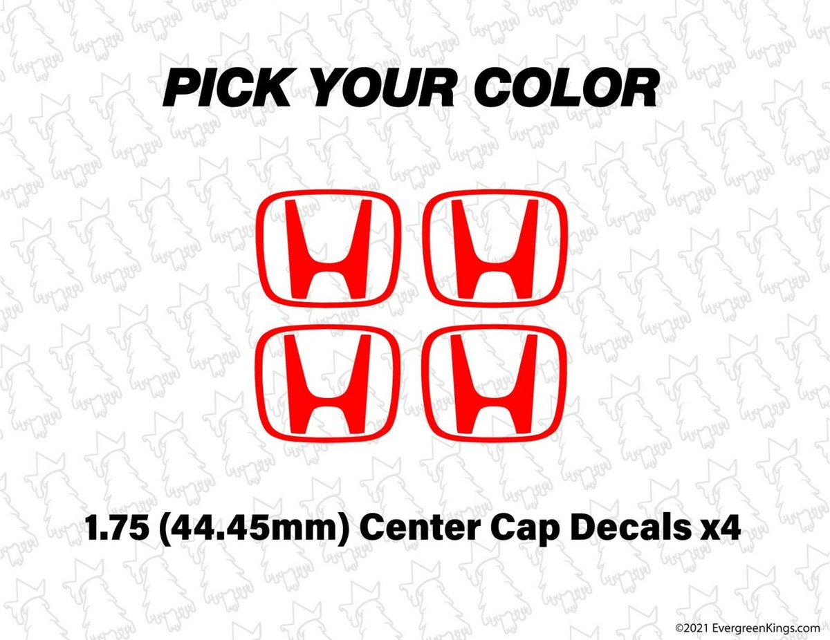 1.75 Inch Center Cap Rim H Logo Decals For Civic SI CRX Del Sol - Foto 5