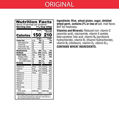 Kellogg's Special K Breakfast Cereal Original Made with Folic Acid B