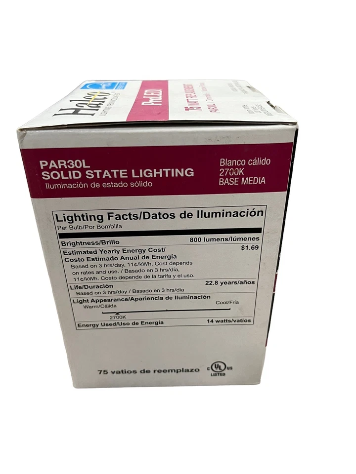 Halco PAR30L 75-Watt 800 Lumens ProLED Blanc Chai’s 2700K - Image 2 of 4