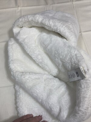 UGG FAUX FUR PULL THROUGH SCARF ホワイト UGG Women's Faux Fur Pull Through Scarf with Genuine Leather
