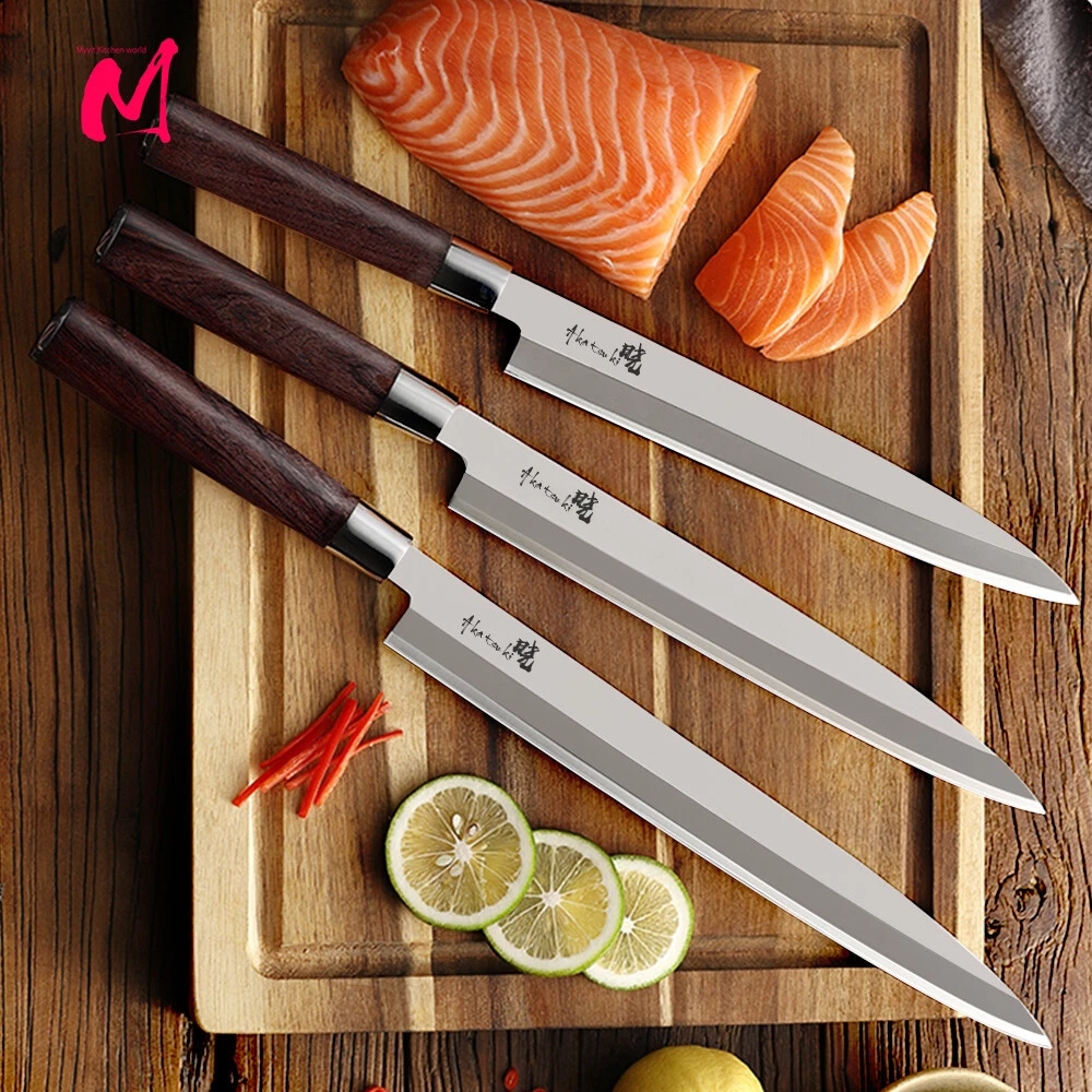 Japanese Sushi Knife Salmon Sashimi Knife High Carbon Steel Kitchen Knife  Multifunctional Slicing Knife Chef Knife