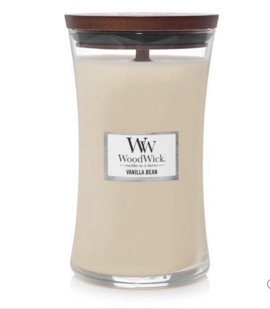 WoodWick Vanilla Bean Large Hourglass Jar Candle 21.5oz New eBay