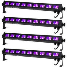 4 x Equinox UV Mini Batten 9 30W COB Bar Halloween Effect UltraViolet Party