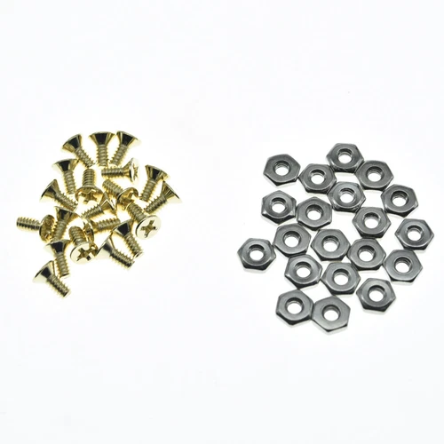 20x Pickguard Bracket Nut/Bolt #6-32 Screw for Gibson/Epiphone Les Paul Nickel