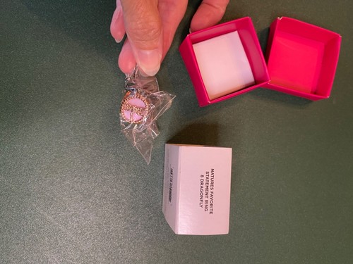 Avon Studio 1886 DRAGONFLY PINK ROSEGOLD Nature Statement Ring Size 8 NEW in Box - Picture 2 of 12