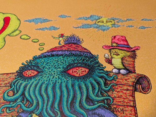 Impresión de póster artístico Marq Spusta WEEN variante de papel dorado 2021 Surly Minneapolis - Imagen 5 de 5