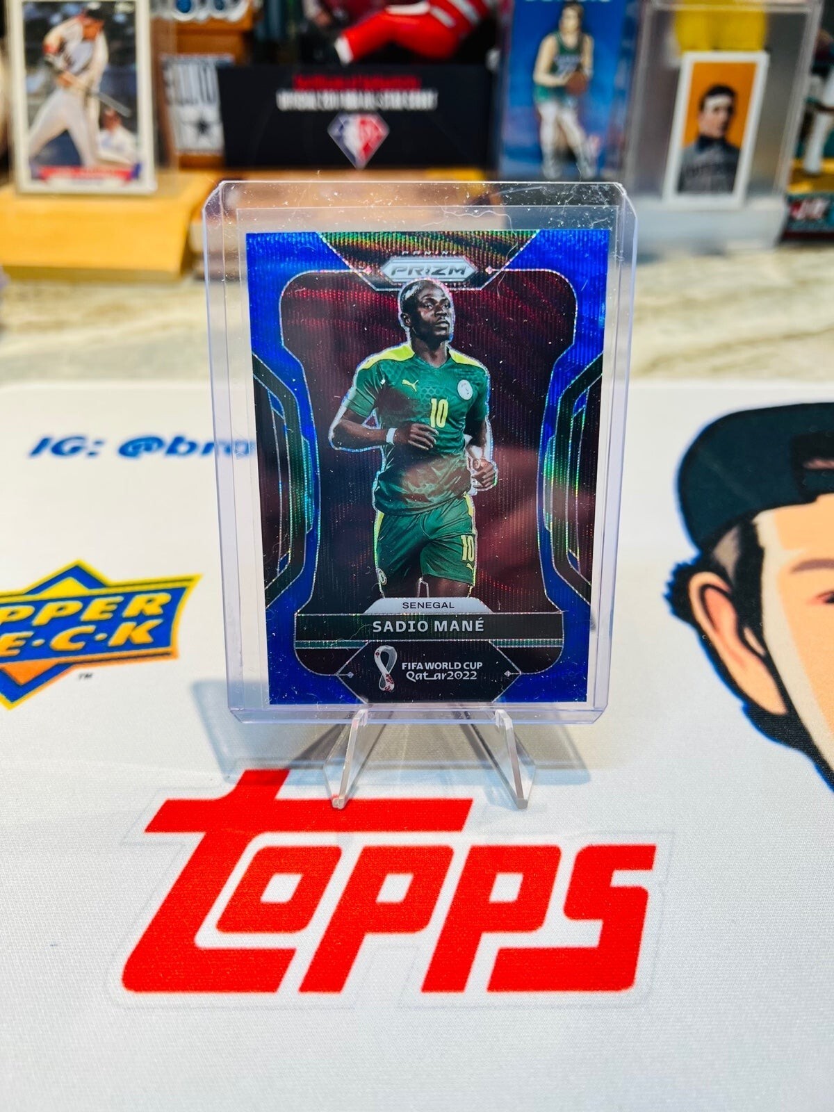 2022 Sadio Mane Panini Prizm Fifa World Cup Soccer Blue Wave /199 #252 SENEGAL