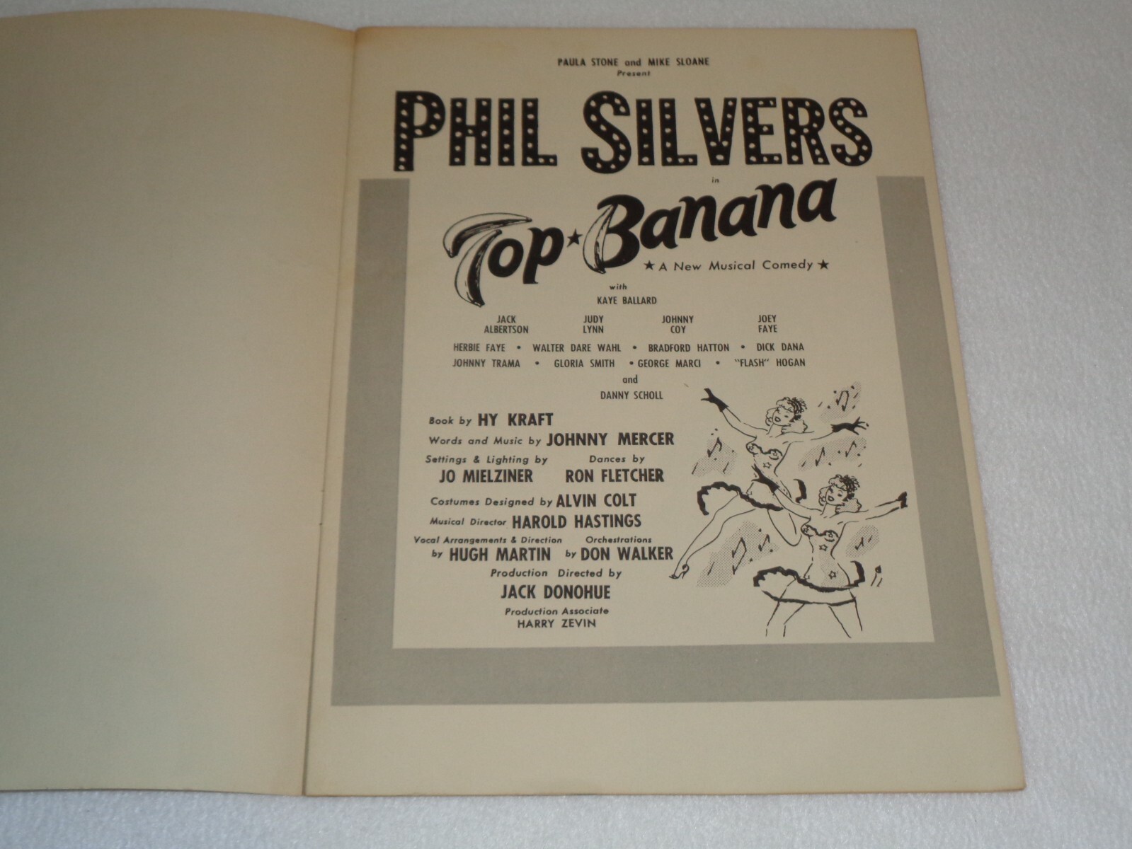 Phil Silvers Top Banana Musical Comedy Vintage Original Souvenir Book