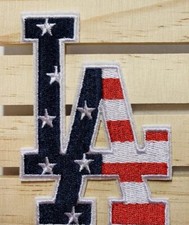 Los Angeles Dodgers Baseball Iron on Patch - USA LA Letter Logo 3.5