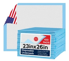 100 23x36 Dog Puppy Training Wee Wee Pee Pads Underpads Potty MADE IN USA