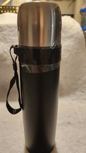 Tim Hortons 24oz Stainless Steel Black Thermos | NEW Tumbler Maple Leaf Cup Mug - Picture 4 of 4