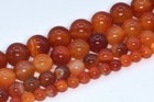 Red Orange Agate Beads Grade AAA Round Gemstone Loose Beads 4/6/8/10MM