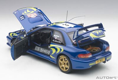 SUBARU Impreza WRC ミニカー 1/18 AUTOart RARE RETIRED AutoArt Subaru Impreza WRC Night Version Makinen 1/18
