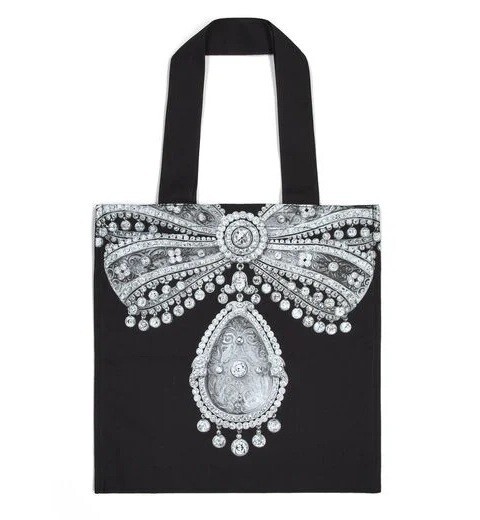 Cartier Tote Bag V&A Exhibition Stomacher Brooch BLACK Exclusive