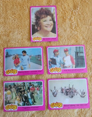 Topps Grease Collector's Cards Lot (5) 1978